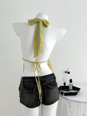 Lace Halter Neck Cami option 6