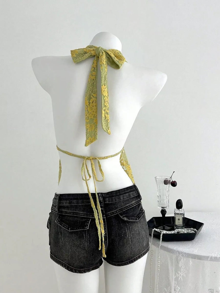 Lace Halter Neck Cami option 6