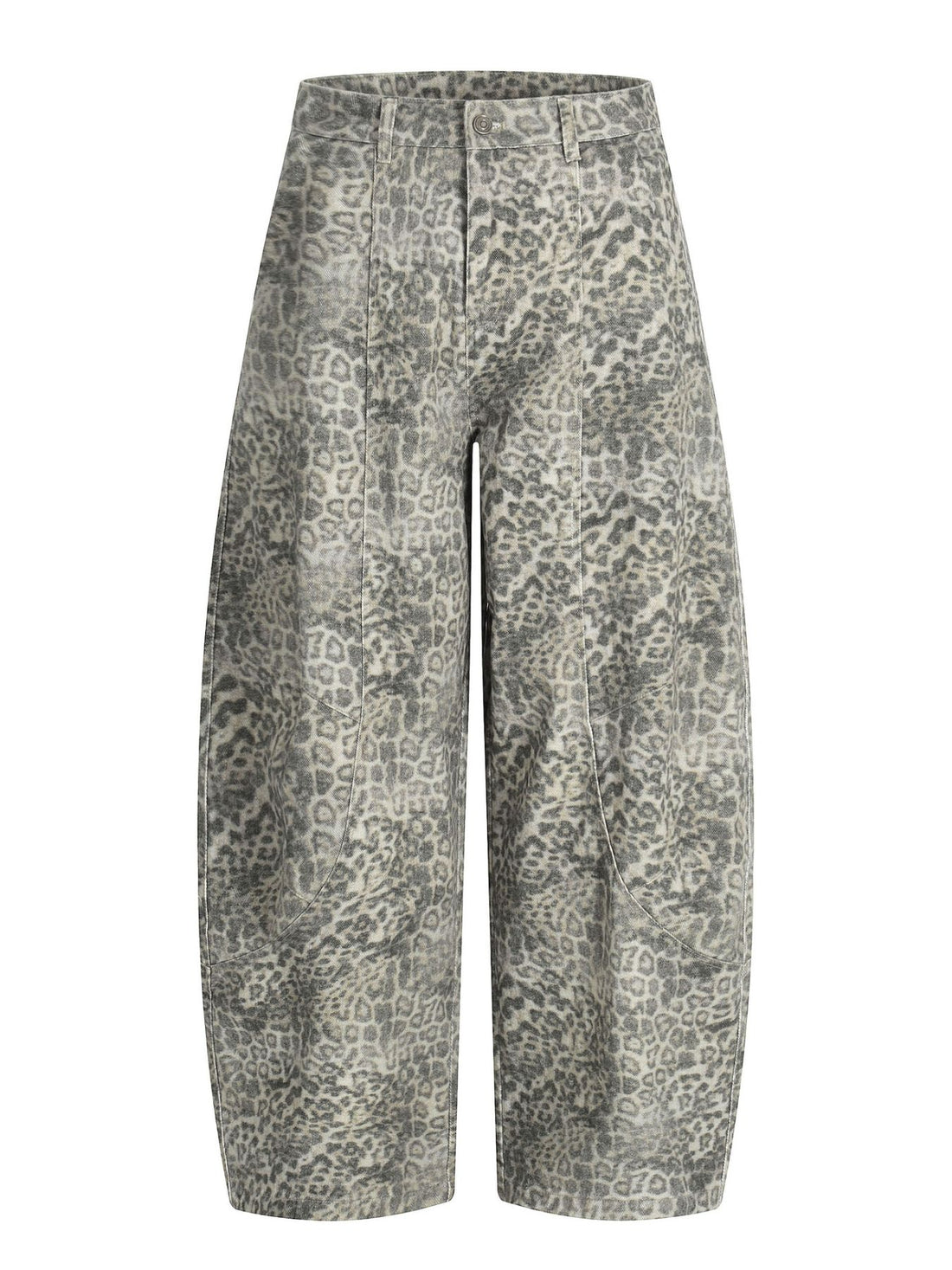 wide-leg pants in charcoal featuring buttoned and loose fit