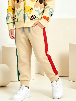 light yellow tracksuit with hip-length and zip-front