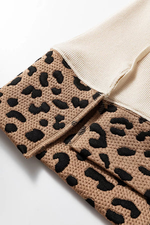 Contrast Leopard Star Patchwork Sweatshirt option 6