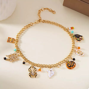 bracelet in gold with charm bracelet and adjustable