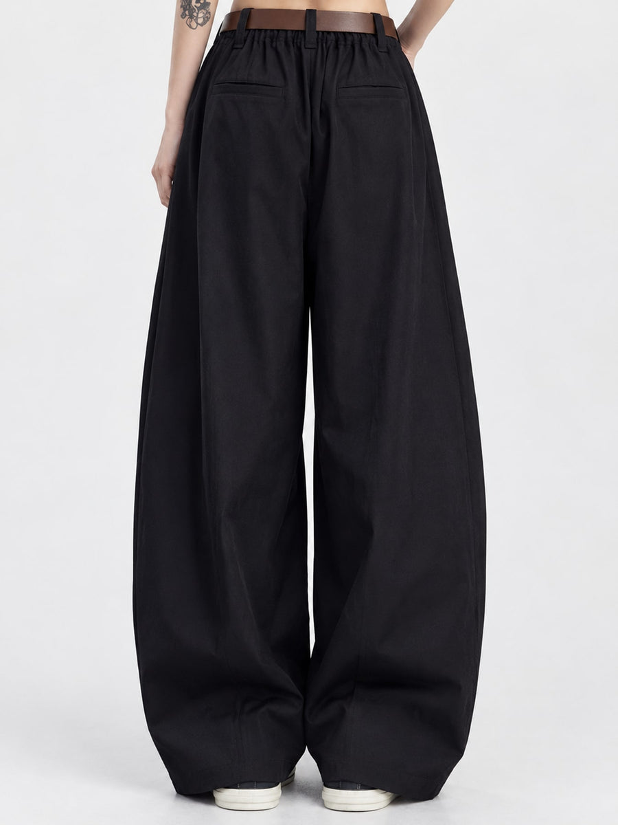 Polyester &amp cargo pants in Khaki-Tall Barrel Leg with wide-leg silhouette