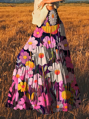 maxi skirt featuring floral in Yellow with 100% polyester Care instructions: Machine wash cold texture