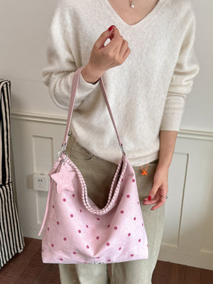 PU Leather Imported Size &amp handbag in Brown with loose silhouette