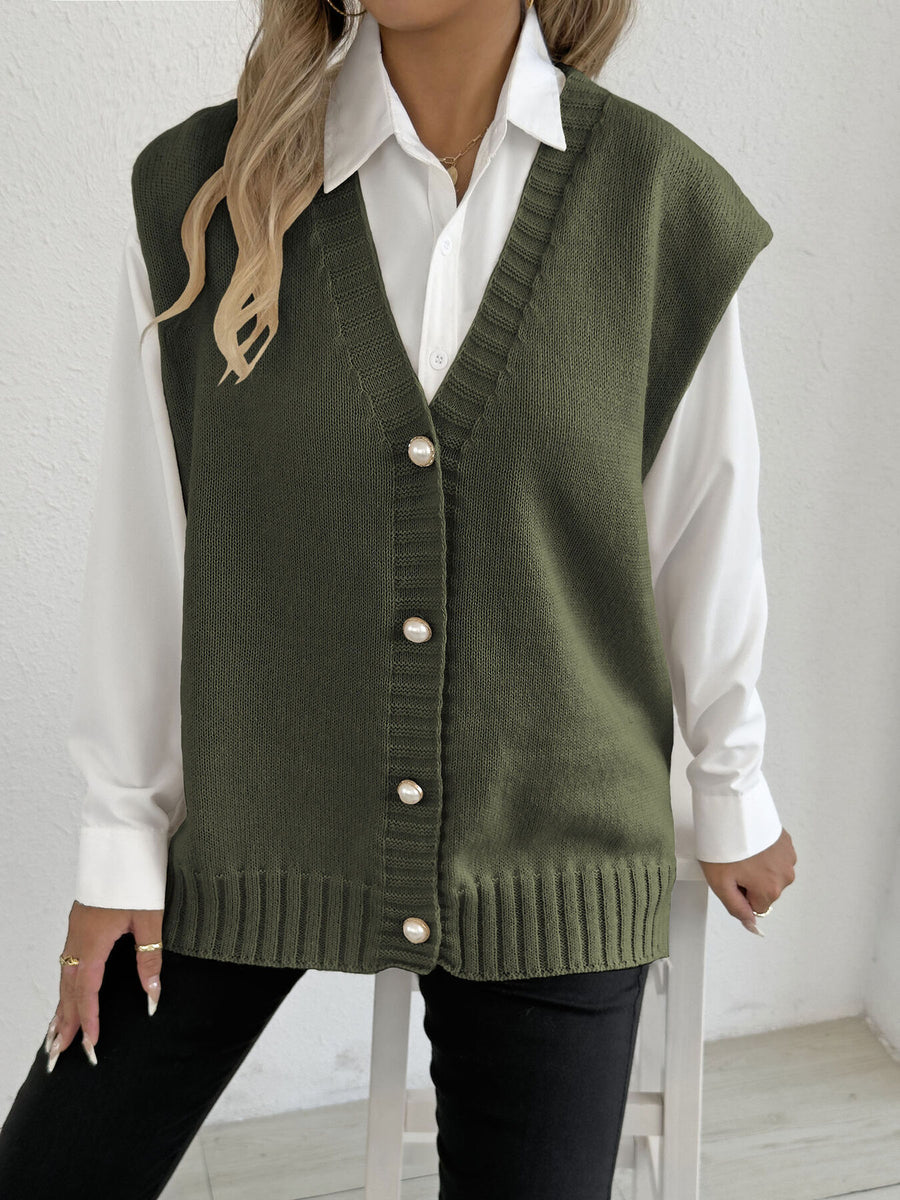 sweater vest in Apricot