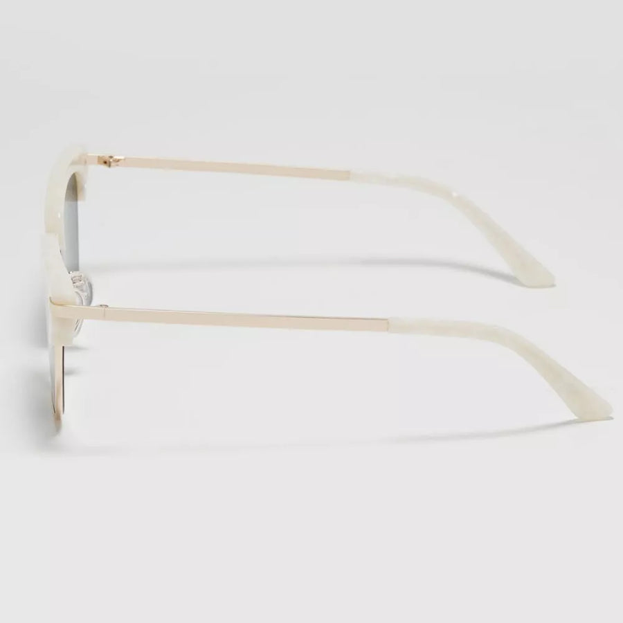 Classic Clubmaster Sunglasses With Gold Accents option 8