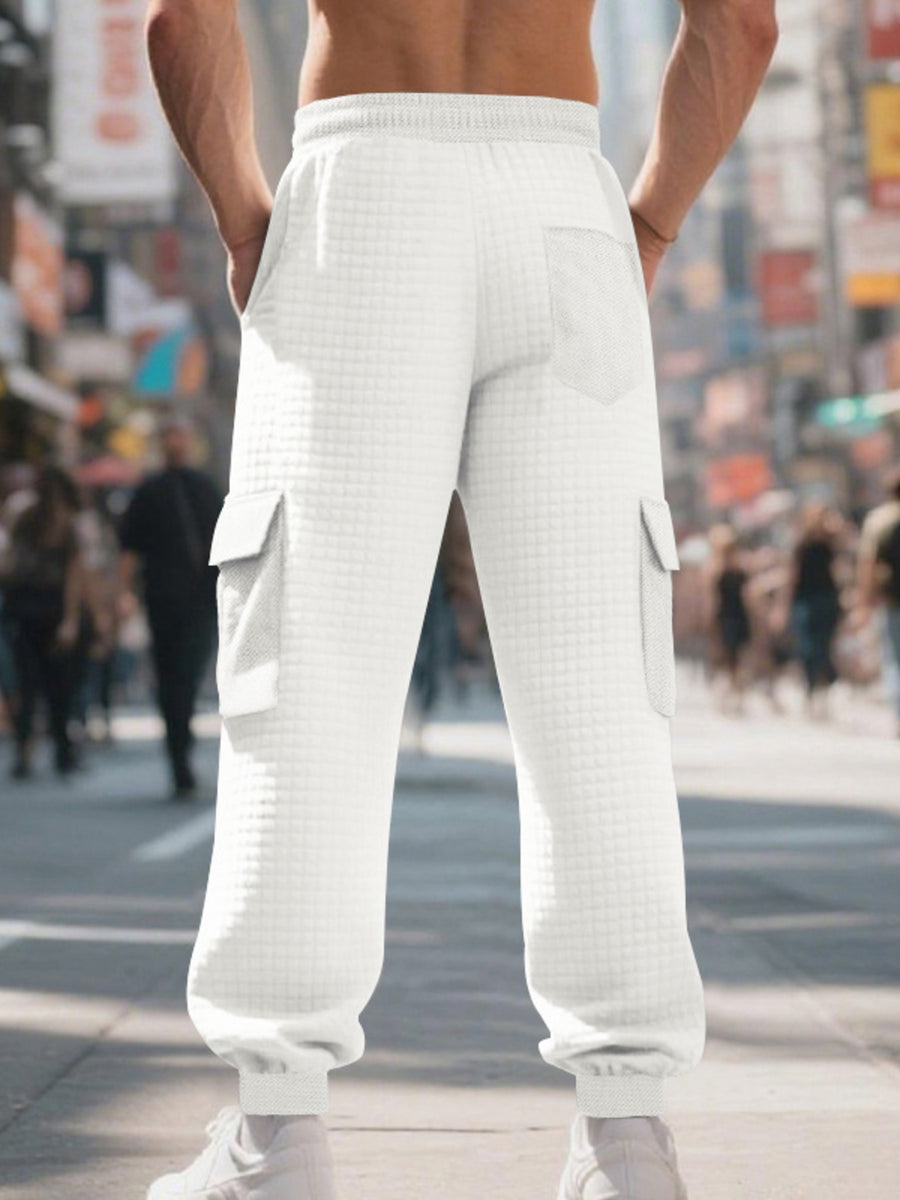 Men's Textured Cargo Joggers Plus Size, view 14