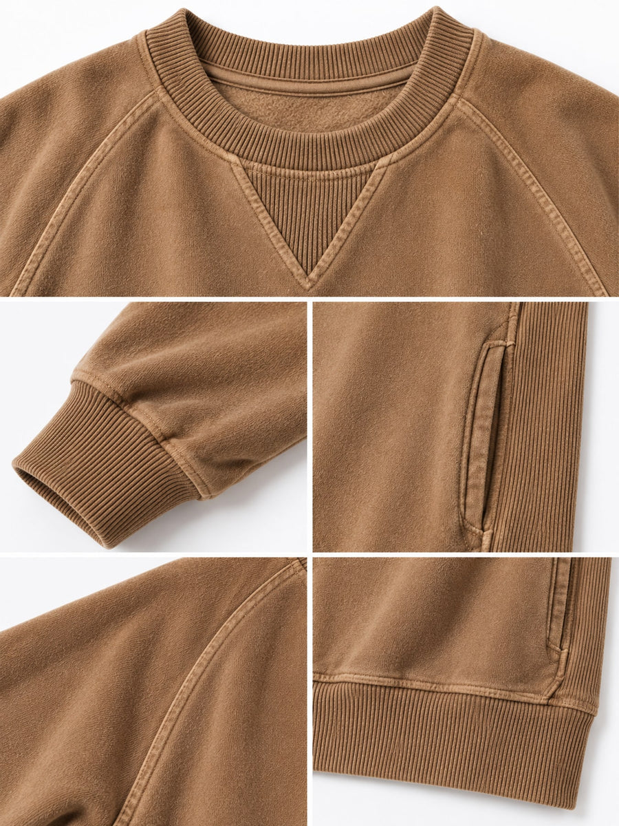 taupe sweatshirt