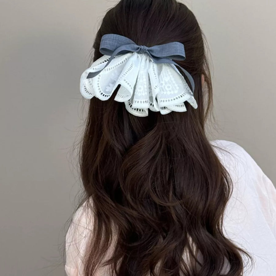 ivory hair clip with 5.1 inches and clip