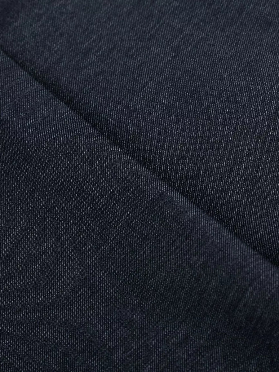 Relaxed fit sweatpants in dark heathered cationic fabric with wide legs and pleats.