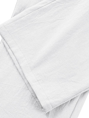 White Luxe Pleated Relaxed Fit Men's Sweatpants