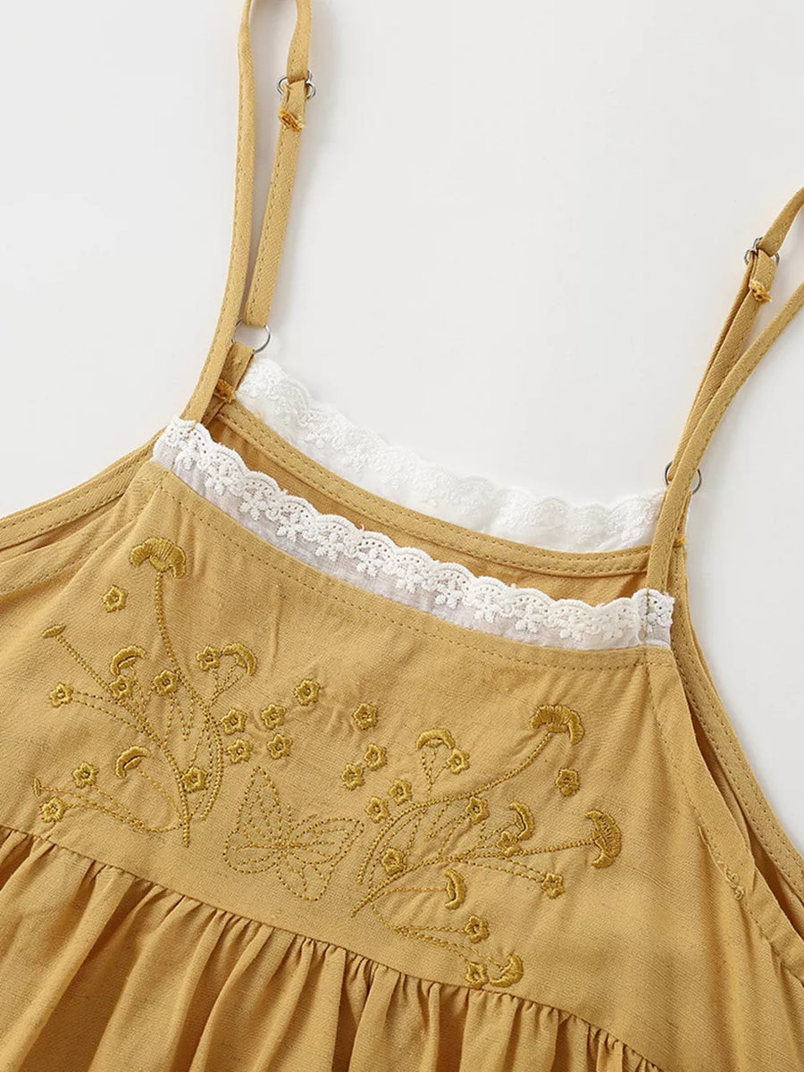 Children's Lace Detail Embroidered Dress option 3