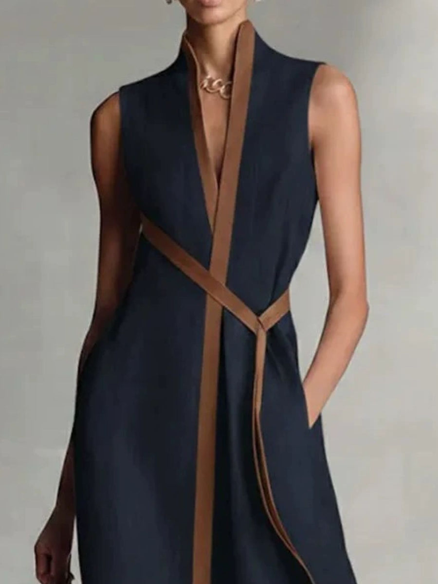 resort maxi dress in cream with v-neck