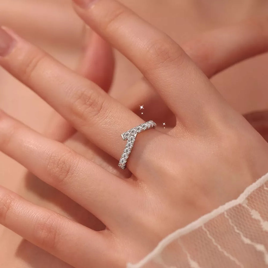 silver ring with none and none