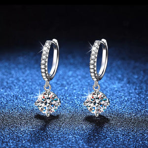 silver earrings with short and latch back