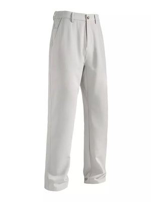 Men's light gray sweatpants with pockets and elastic waistband.