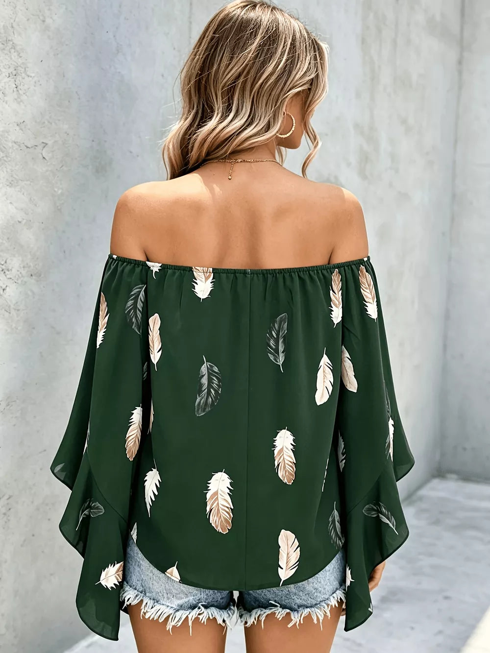 white off-shoulder top