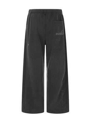 French Blue Men's Drawstring Wide-leg Sweatpants