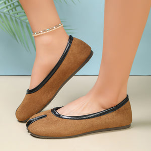 dark brown flats