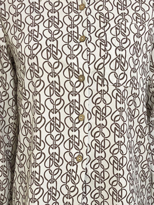 Multicolor button-down shirt featuring buttoned and abstract-spot