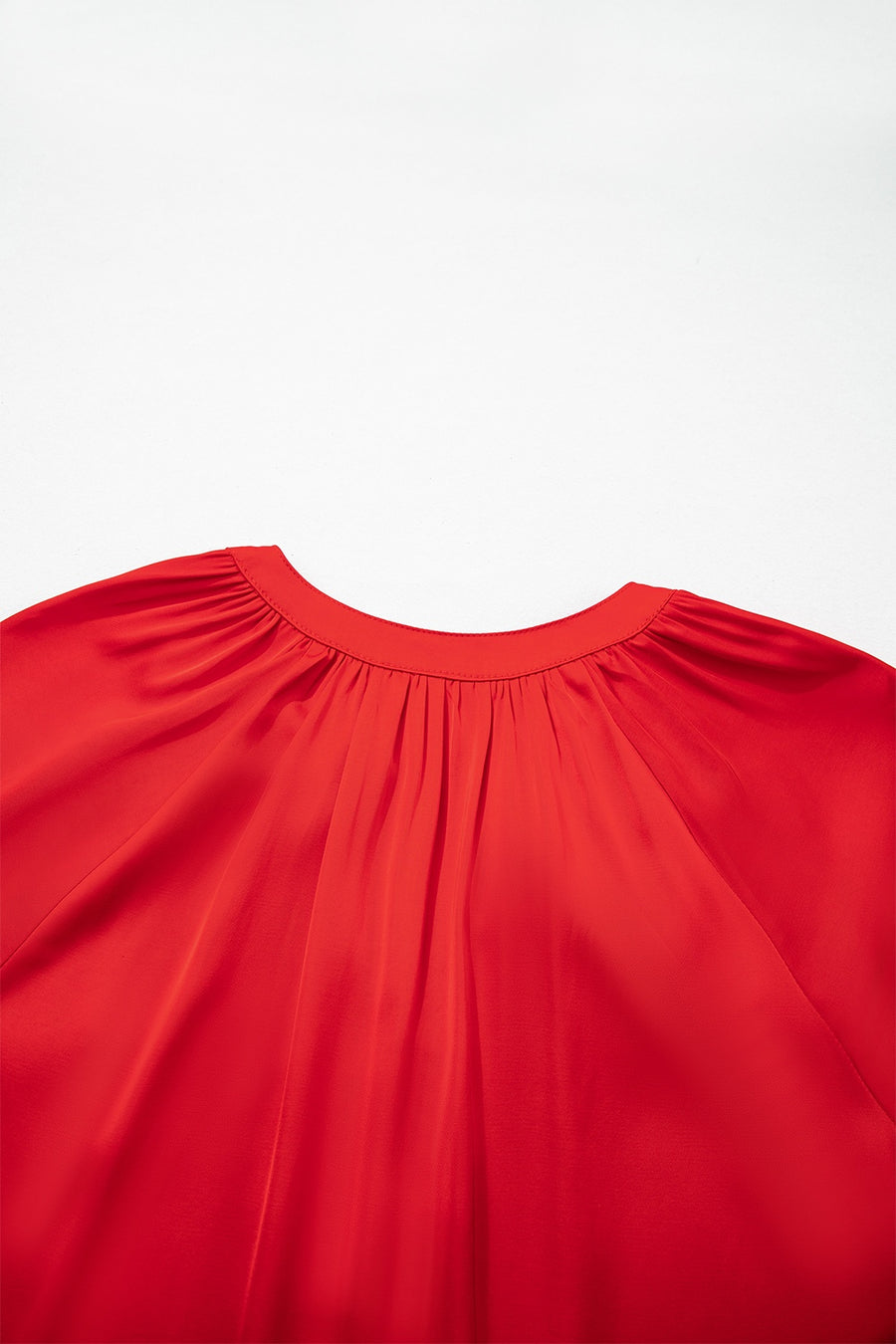red blouse with stretch and long sleeve
