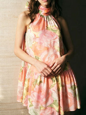 mini dress in bright yellow