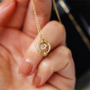 clear necklace featuring 18K gold-plated and star
