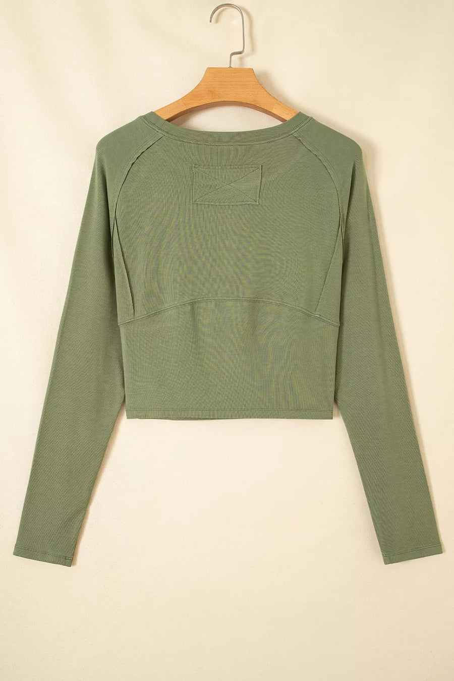 Long Sleeve Round Neck Paneling T-shirt option 6