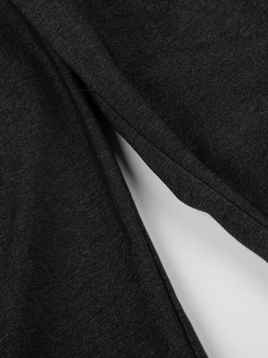wide-leg pants in Black with pocketed and full-length