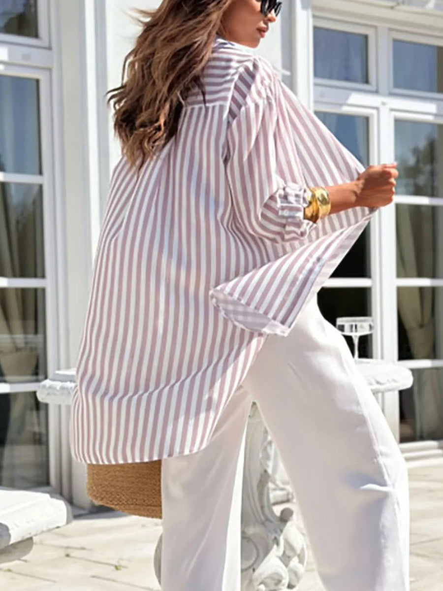 Dust Storm shirt dress featuring tied and abstract