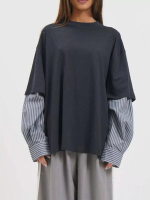 streetwear t-shirt in white with crew neck