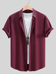 Pastel Blue regular button-up shirt with collared