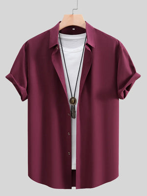 Pastel Blue regular button-up shirt with collared