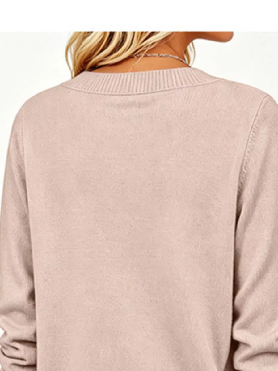 classic v-neck sweater in Gray with v-neck